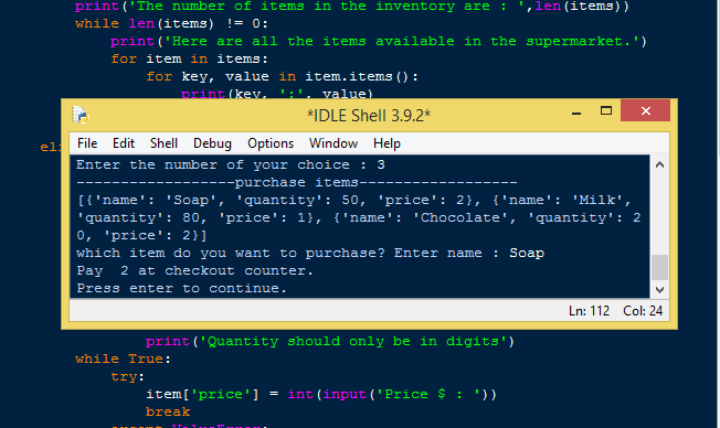 Simple Supermarket Management System In Python Free Source Code